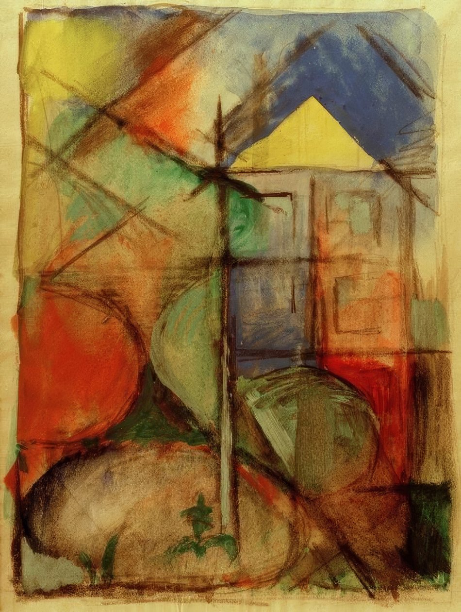 Abstrakt sammansättning av Franz Marc