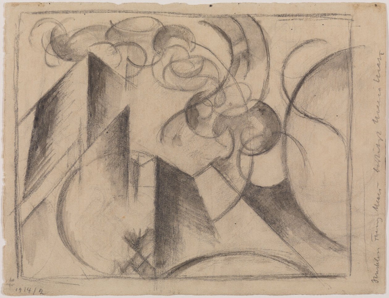 Abstrakt teckning av Franz Marc