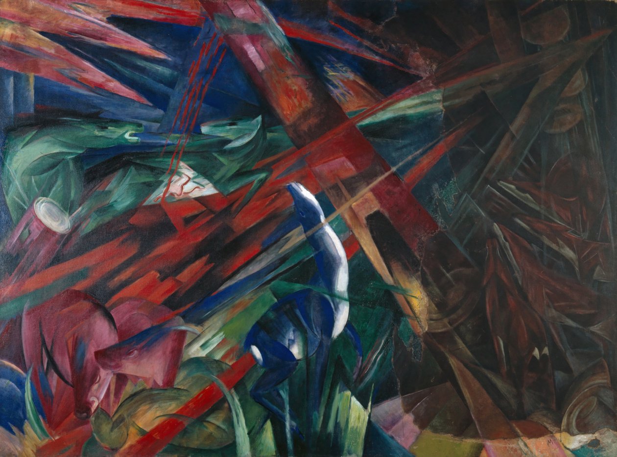 Djurens öden, 1913 av Franz Marc