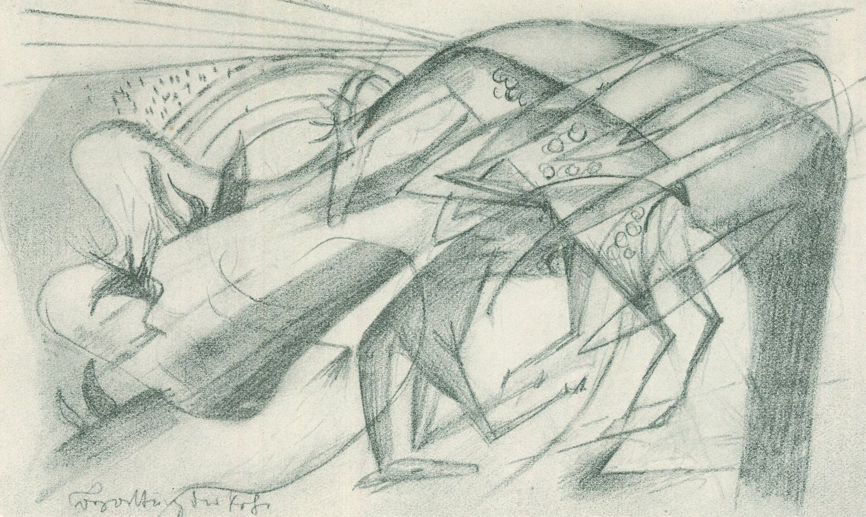 Parning av rådjur av Franz Marc