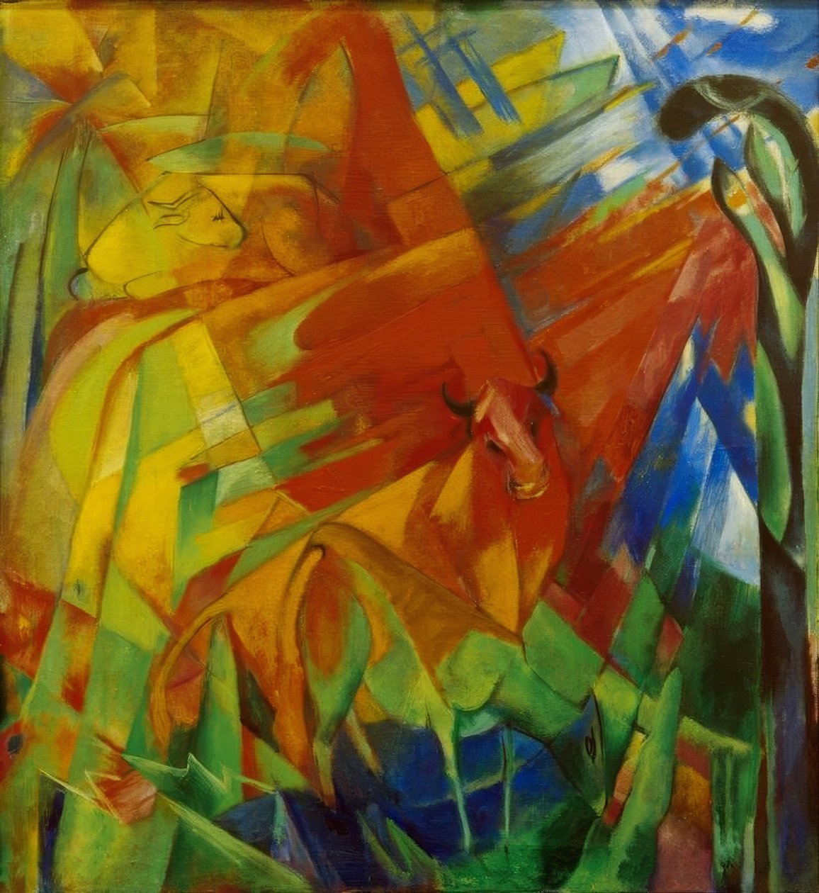 Bild med boskap II av Franz Marc