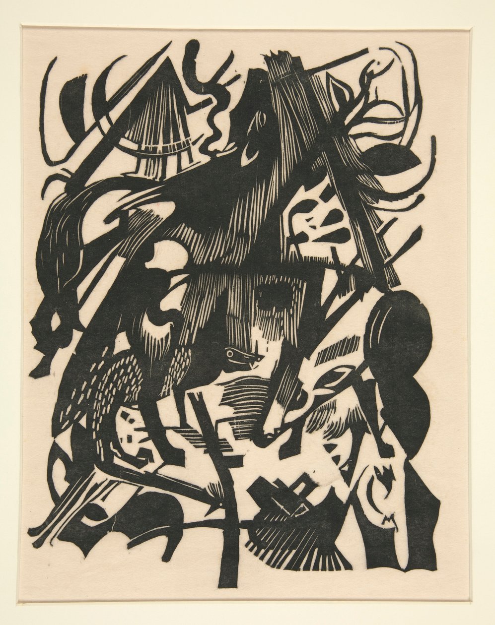 Vargarnas födelse. av Franz Marc