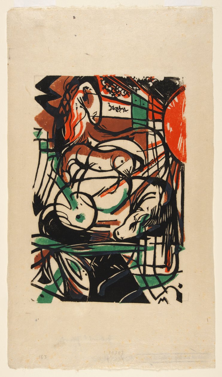 Erschaffung der Pferde av Franz Marc