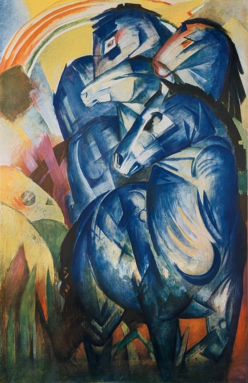 De blå hästarnas torn av Franz Marc