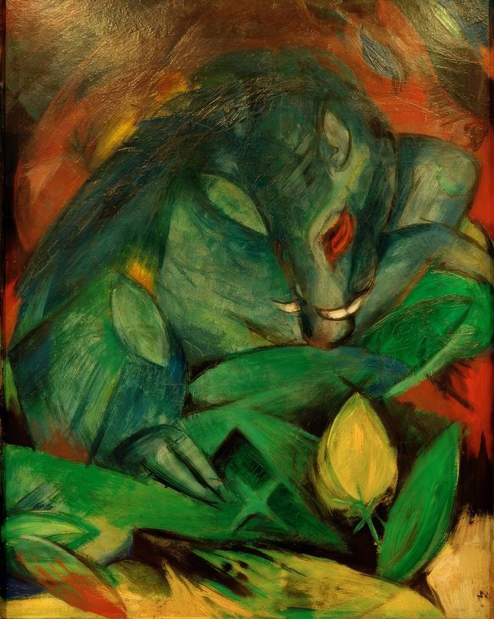 Galt och sugga (vildsvin) av Franz Marc