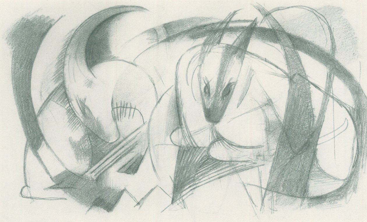 Franz Marc - Skissbok från fältet - Blad 13 av Franz Marc