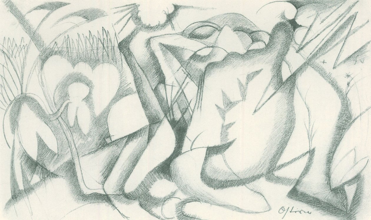 Franz Marc - Skissbok från fältet - Blad 19 av Franz Marc
