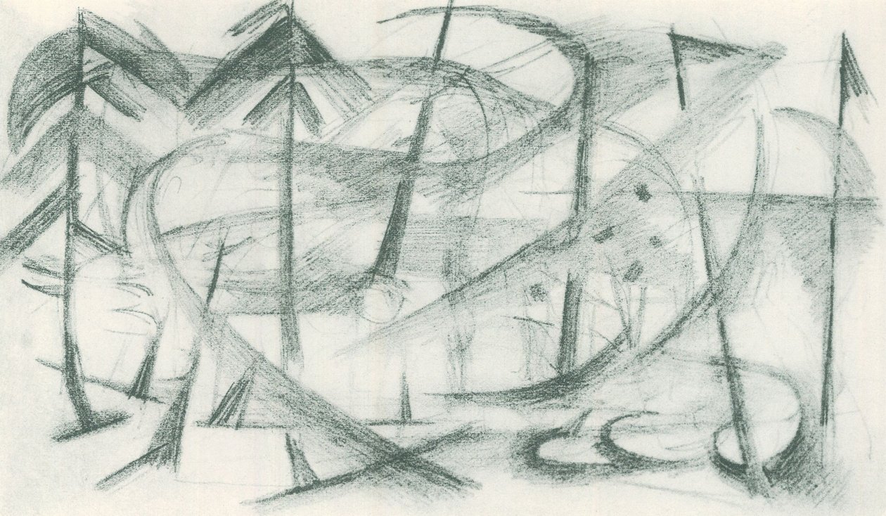 Franz Marc - Skissbok från fältet - Blad 35 av Franz Marc