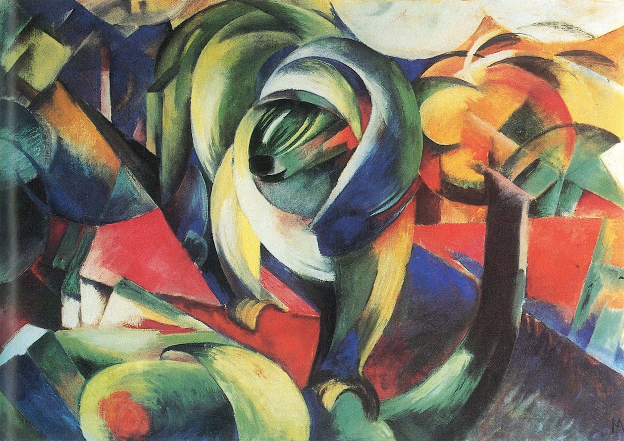 Tyska: Der Mandrill Mandrillen av Franz Marc
