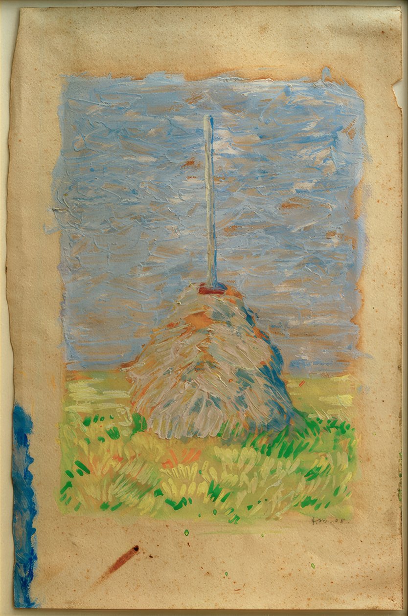 Liten vass huka nära Brunnenbach av Franz Marc
