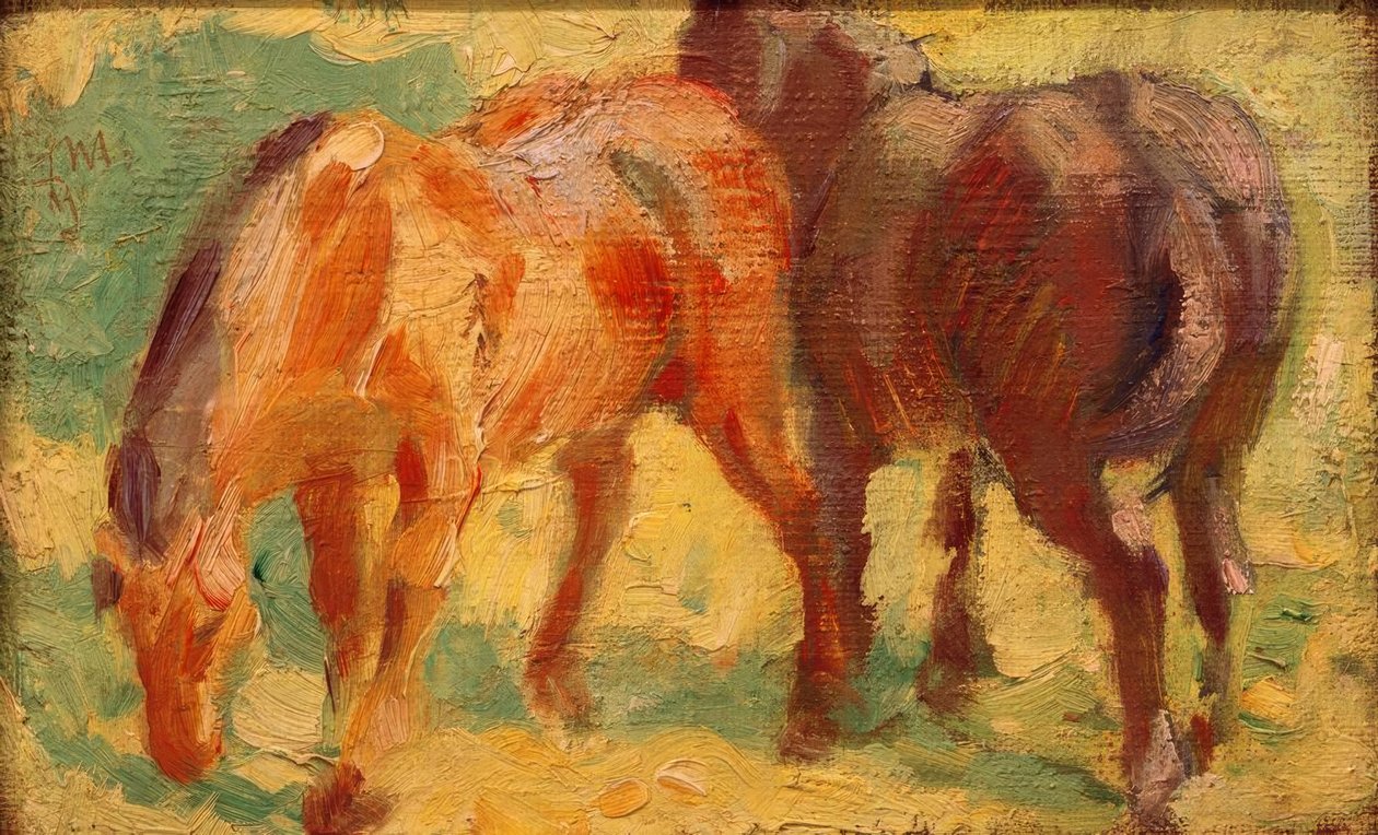 Bild på en liten häst av Franz Marc