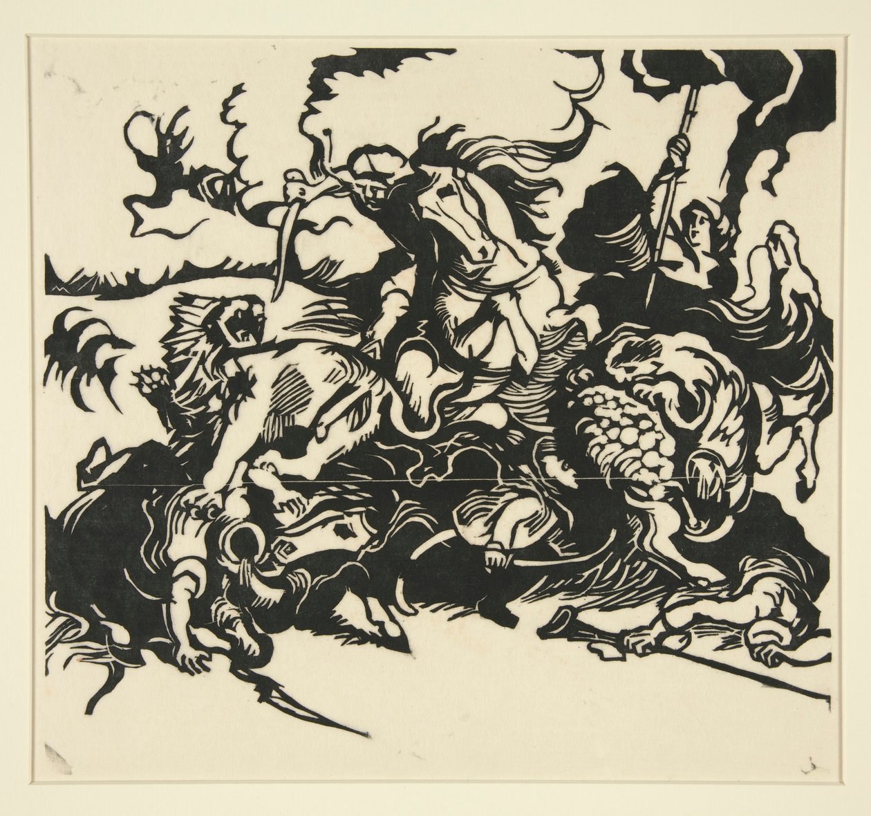 Lejonjakt av Franz Marc