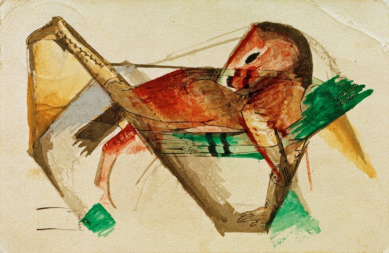 Häst i kallt rosa av Franz Marc
