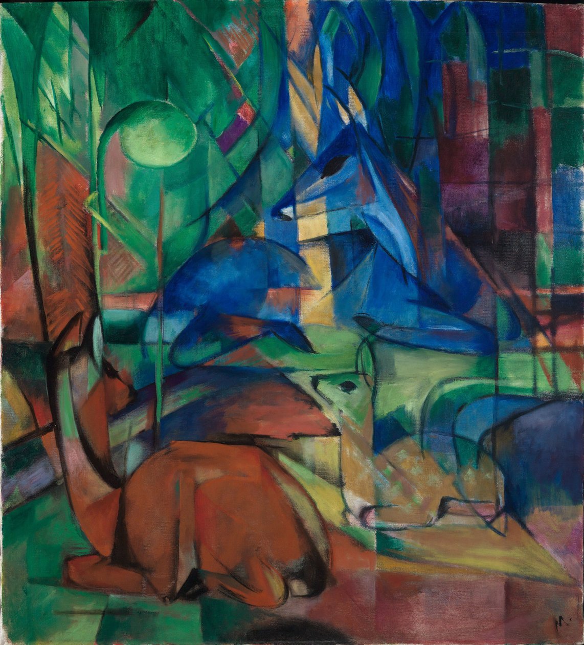 Rådjur i skogen II av Franz Marc