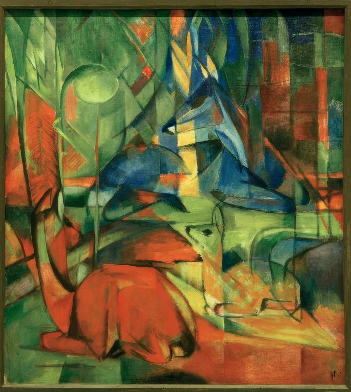 Rådjur i skogen II av Franz Marc
