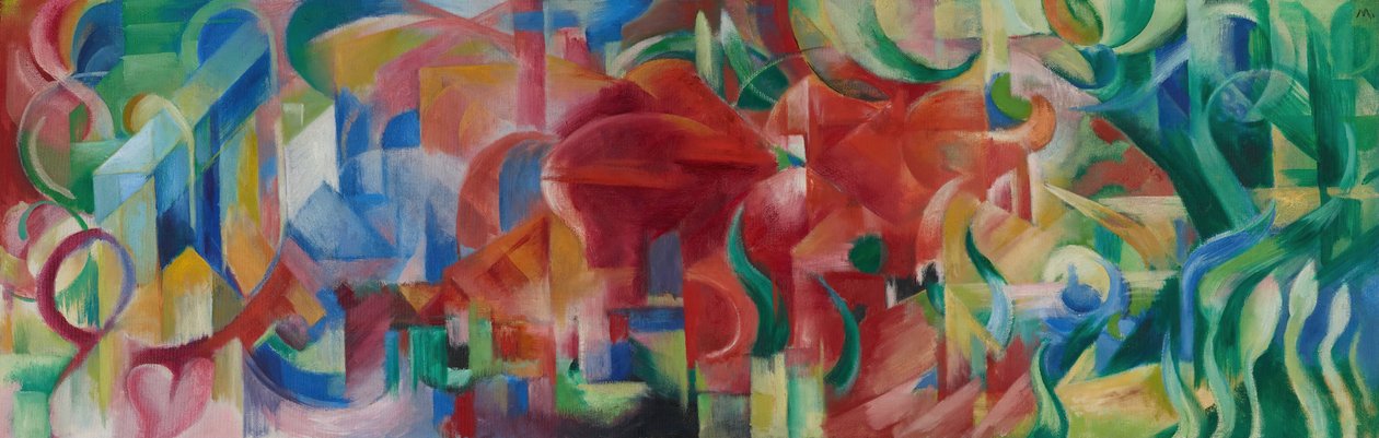 Lekfulla former av Franz Marc