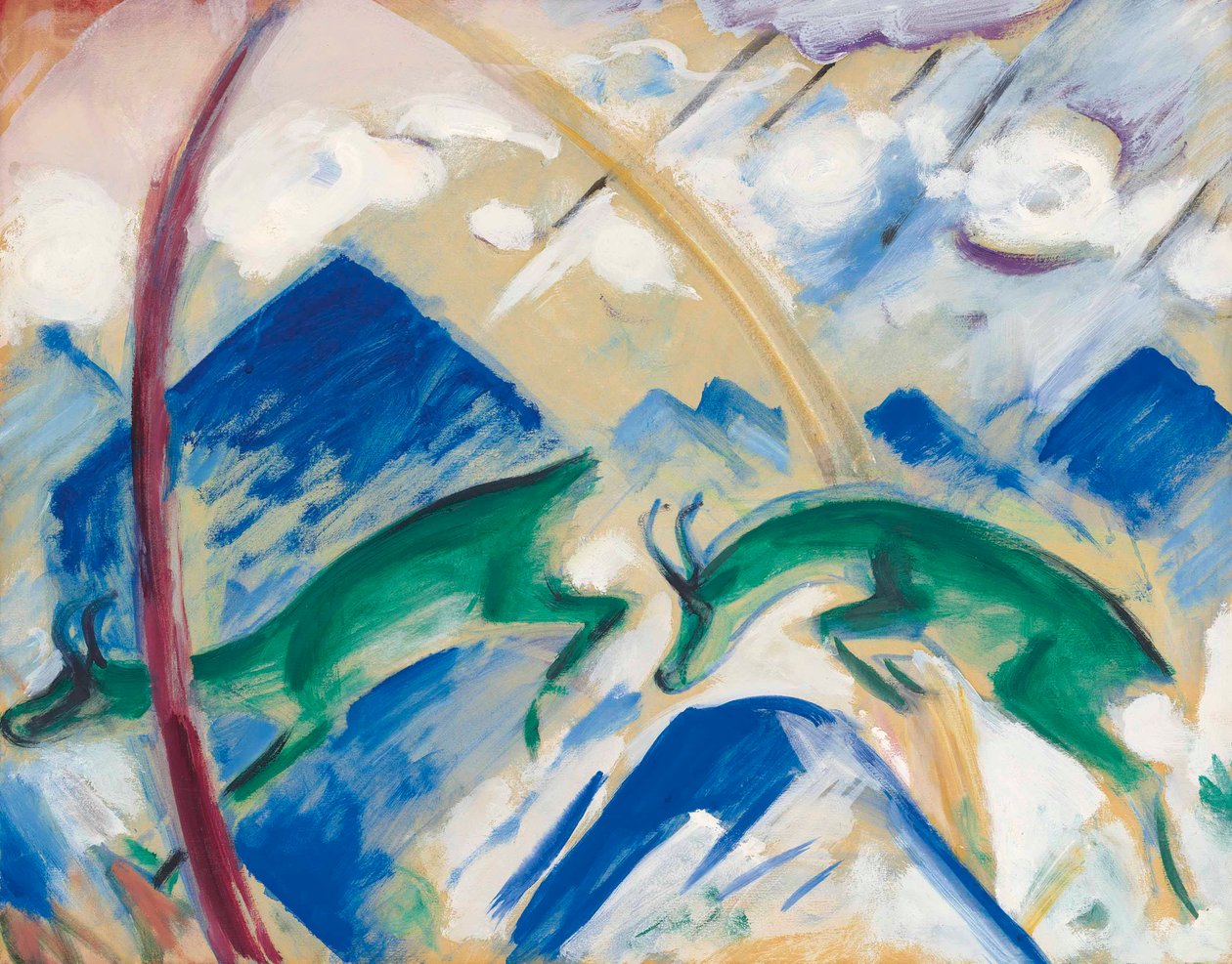 Gemsarna, 1911. av Franz Marc