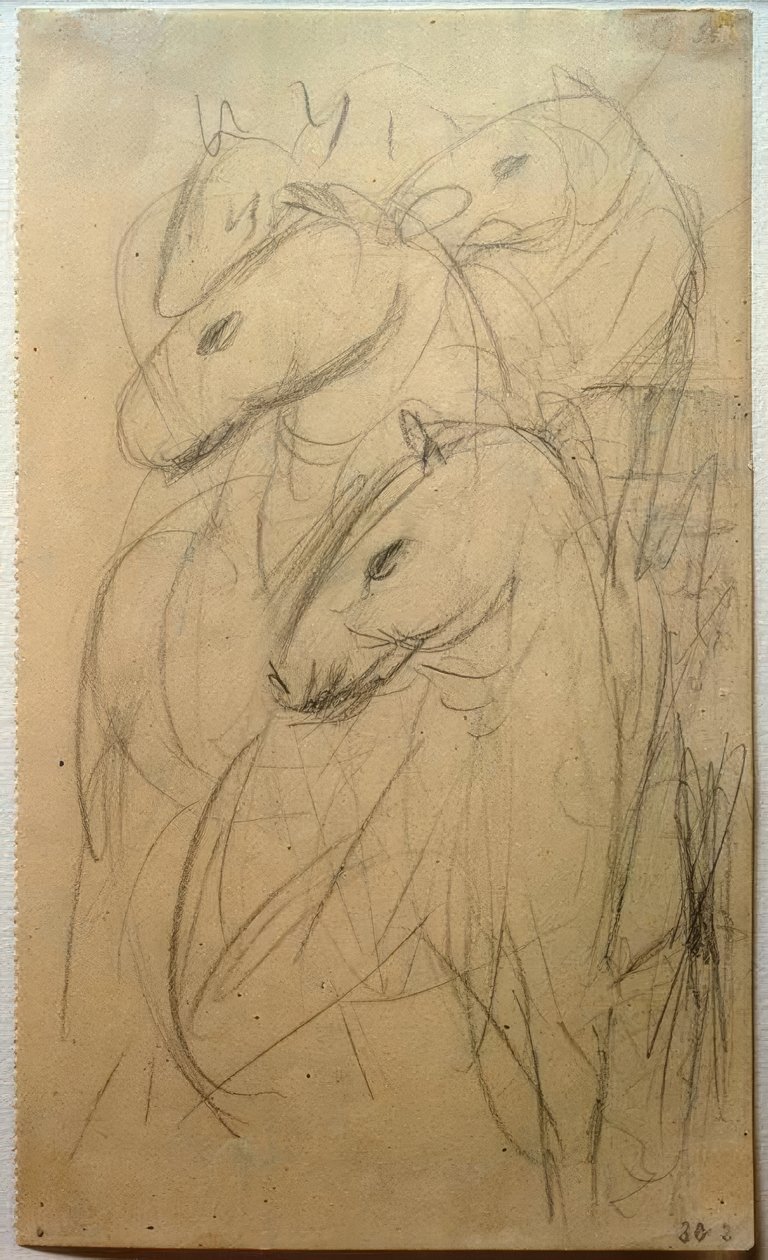 De blå hästarnas torn av Franz Marc