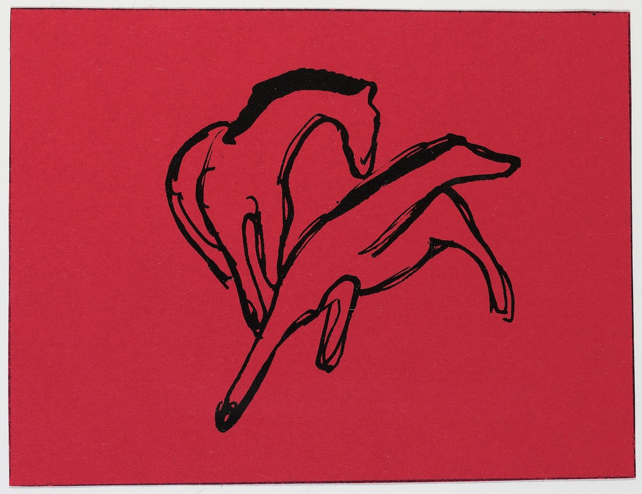 Två hästar av Franz Marc