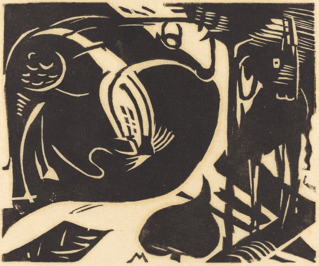 Två mytiska djur av Franz Marc