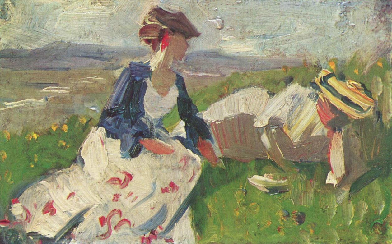 Två kvinnor på sluttningen av Franz Marc