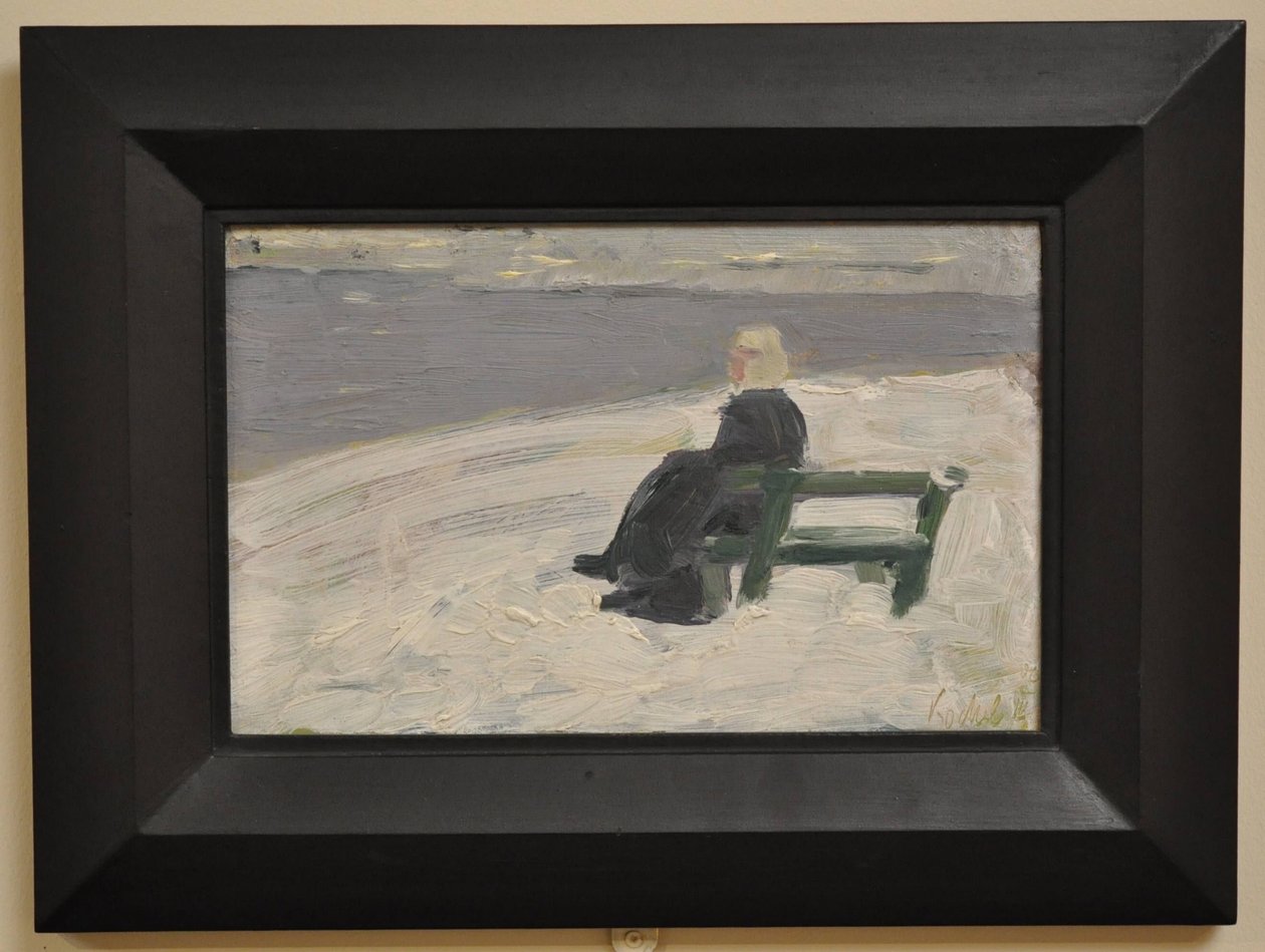 Kvinna i vinterlandskap av Franz Marc