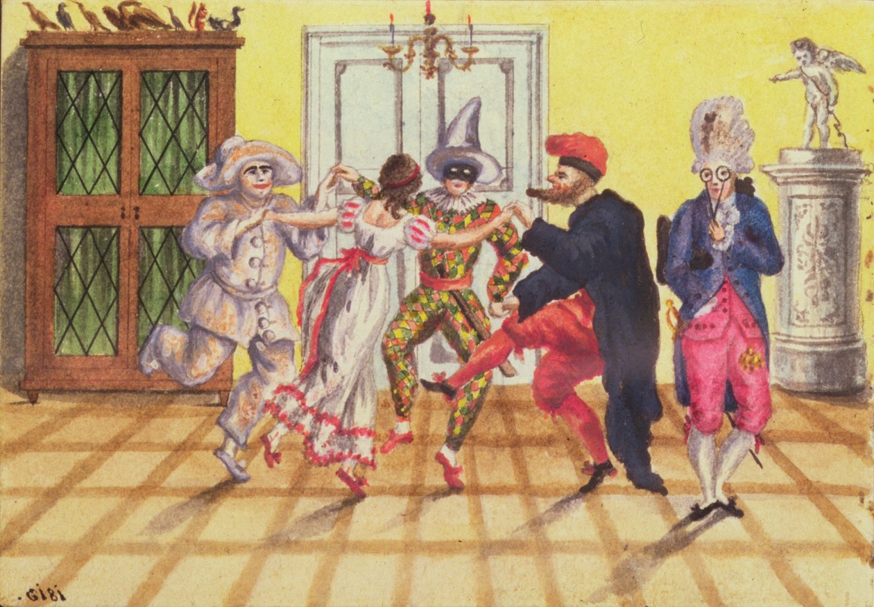 Pantomime från Carl Baumanns dagbok skriven 1813-25, 1813 (wc) av Franz Paumgarrten
