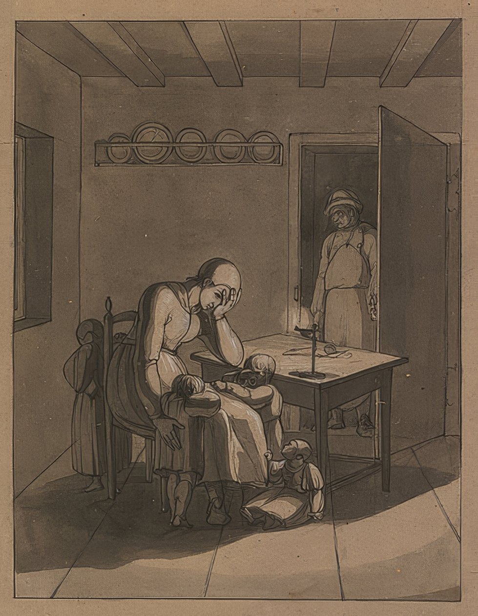 Lienhard och Gertrud. Omkring 1808 av Franz Pforr