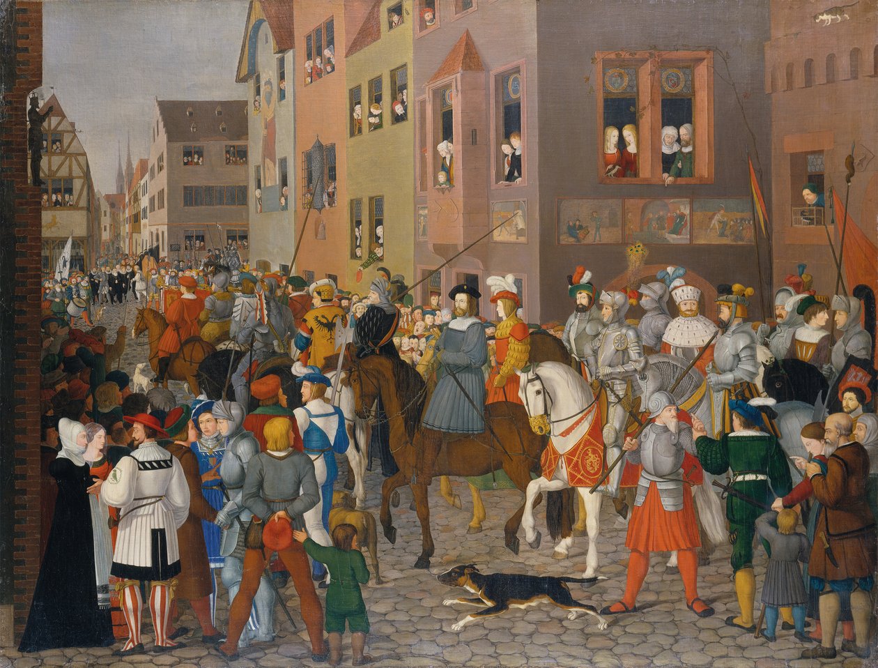 Kung Rudolf av Habsburgs intåg i Basel år 1273 av Franz Pforr
