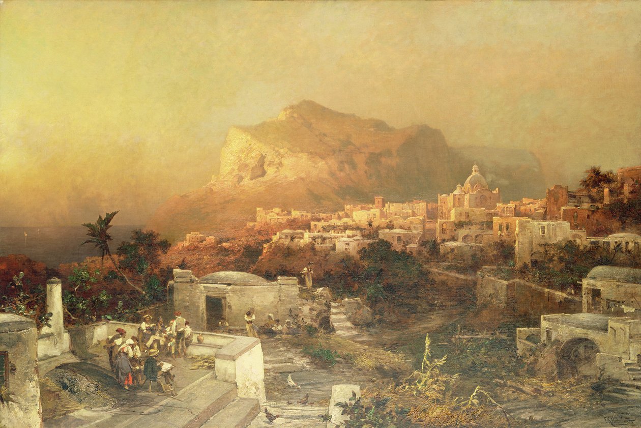 Capri, ca 1870-79 (olja på duk) av Franz Richard Unterberger