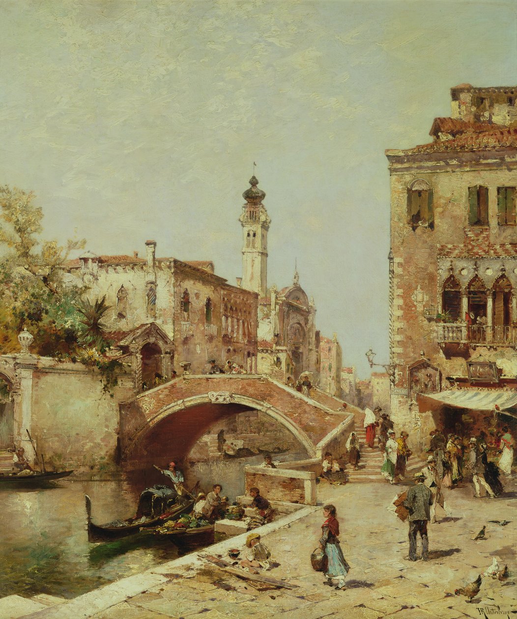 Santa Catarina-kanalen, Venedig av Franz Richard Unterberger