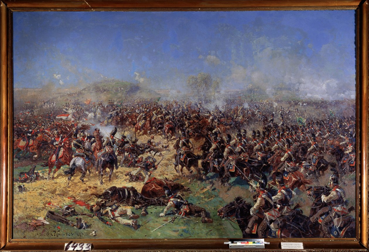 Ryska kampanjen (1812): slaget vid Borodino (eller slaget vid Moskva), 26 augusti 1812 (eller 7 september 1812), tredje franska attacken (Slaget vid Borodino den 26 augusti av Franz Roubaud