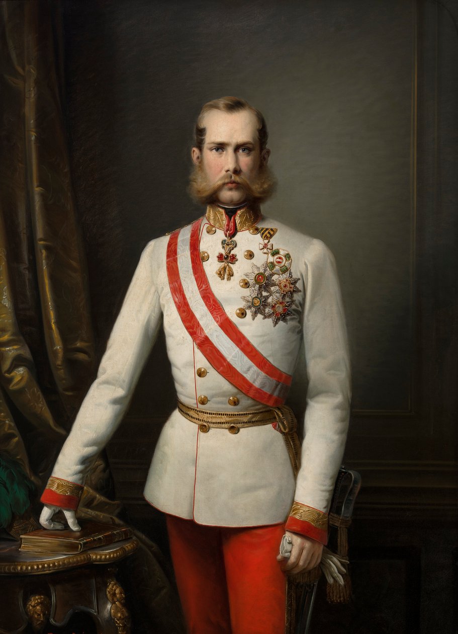 Tyska: Bildnis des Franz Joseph I Porträtt av Franz Joseph I av Franz Russ the Elder