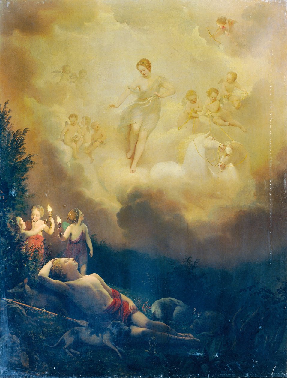 Diana och Endymion av Franz Schrotzberg
