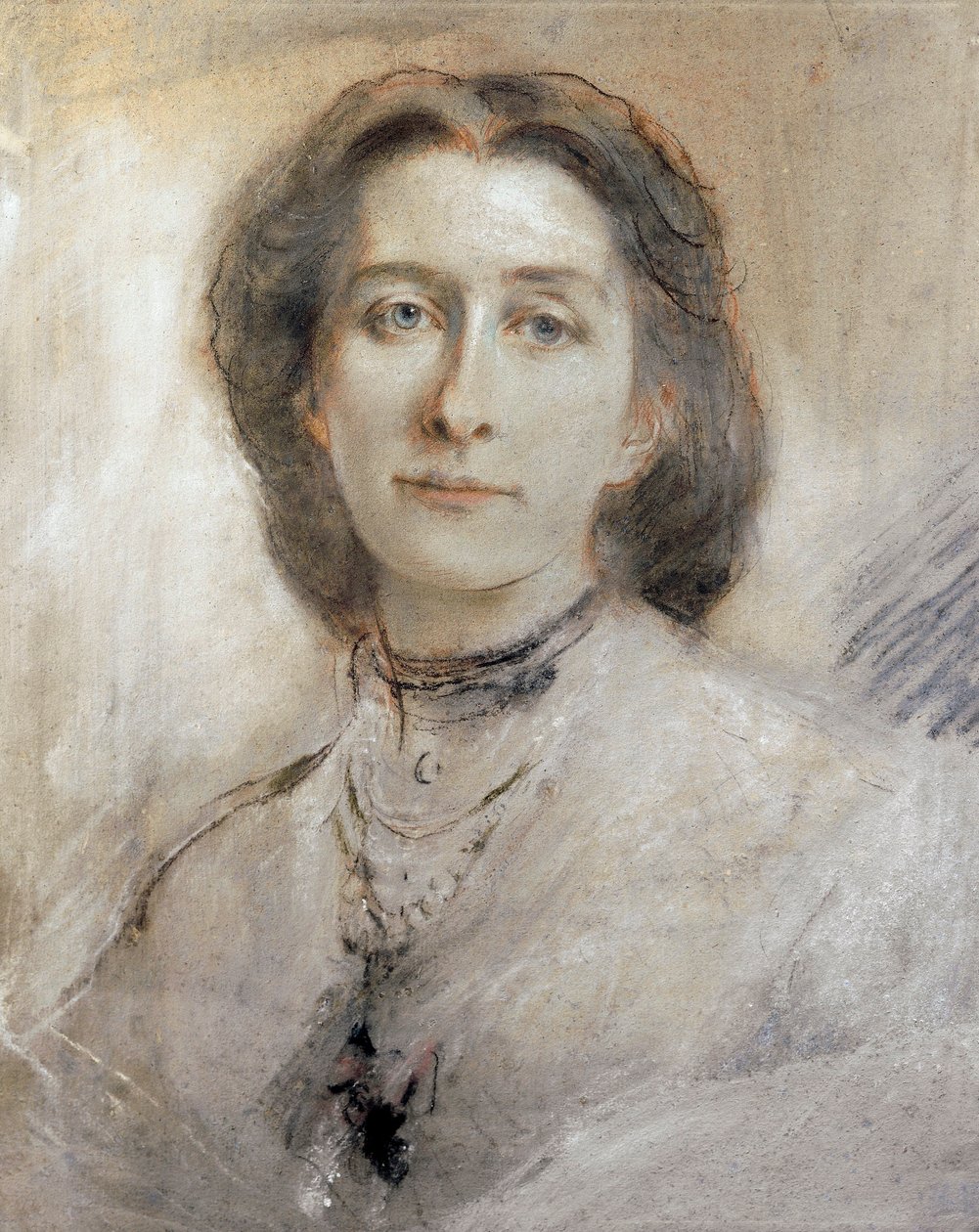 Tyskland, Porträtt av Cosima Francesca Gaetana Wagner (1837 - 1930), dotter till Franz Liszt och andra fru till Richard Wagner av Franz Seraph von Lenbach