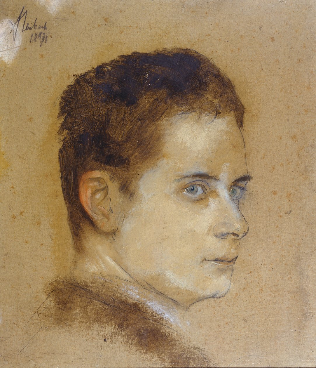 Maximilian Harden (1861-1927) (gouache och krita på papper) av Franz Seraph von Lenbach