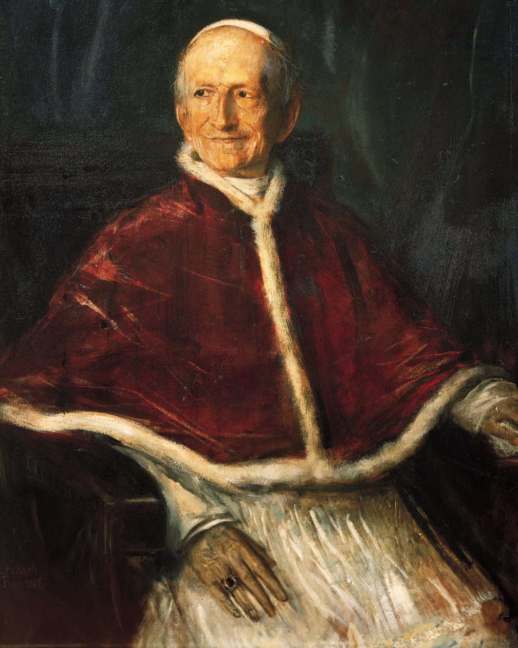 Stående av Pope Leo XIII (Carpineto Romano av Franz Seraph von Lenbach