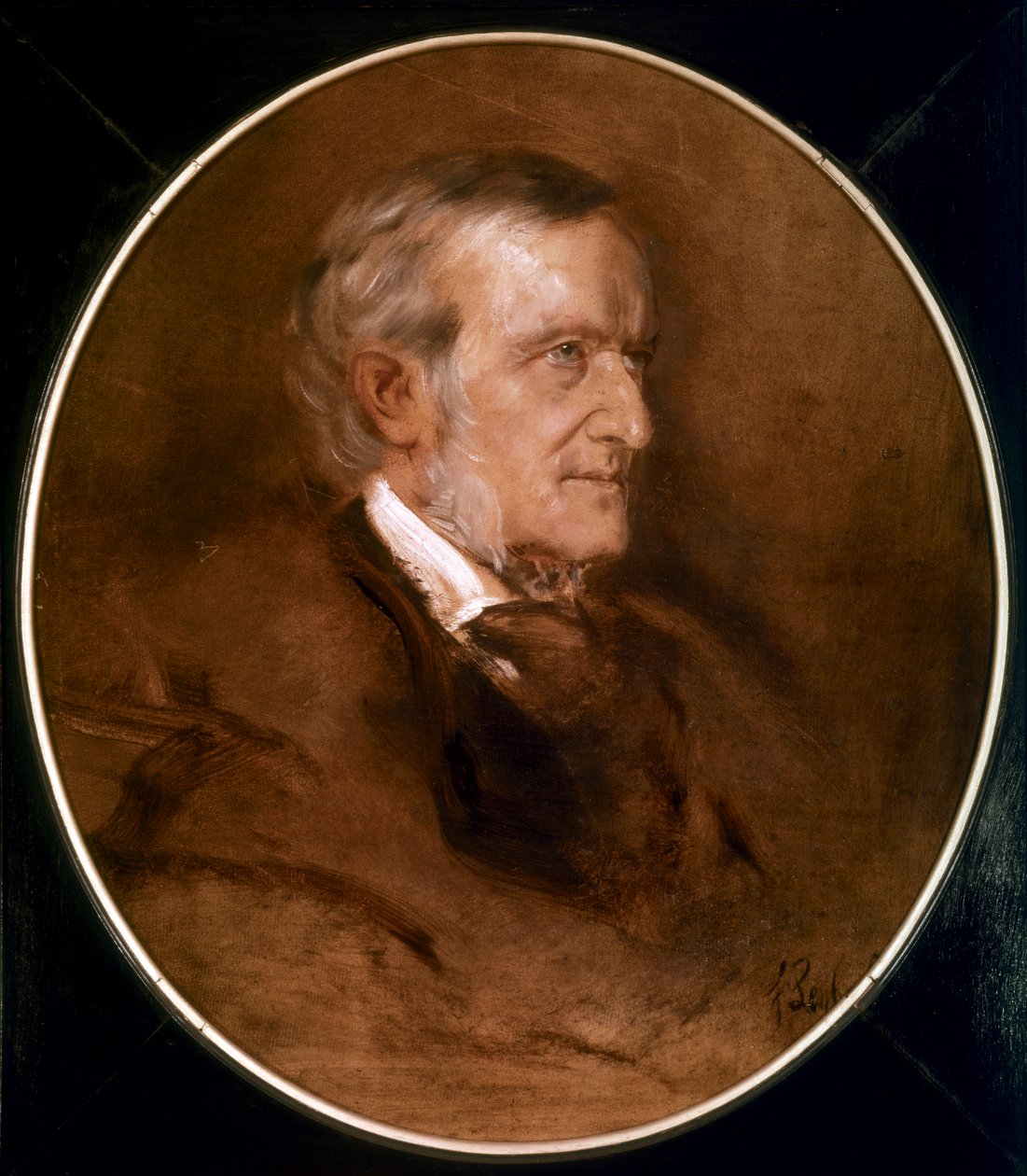 Porträtt av Wilhelm Richard Wagner (oljemålning) av Franz Seraph von Lenbach