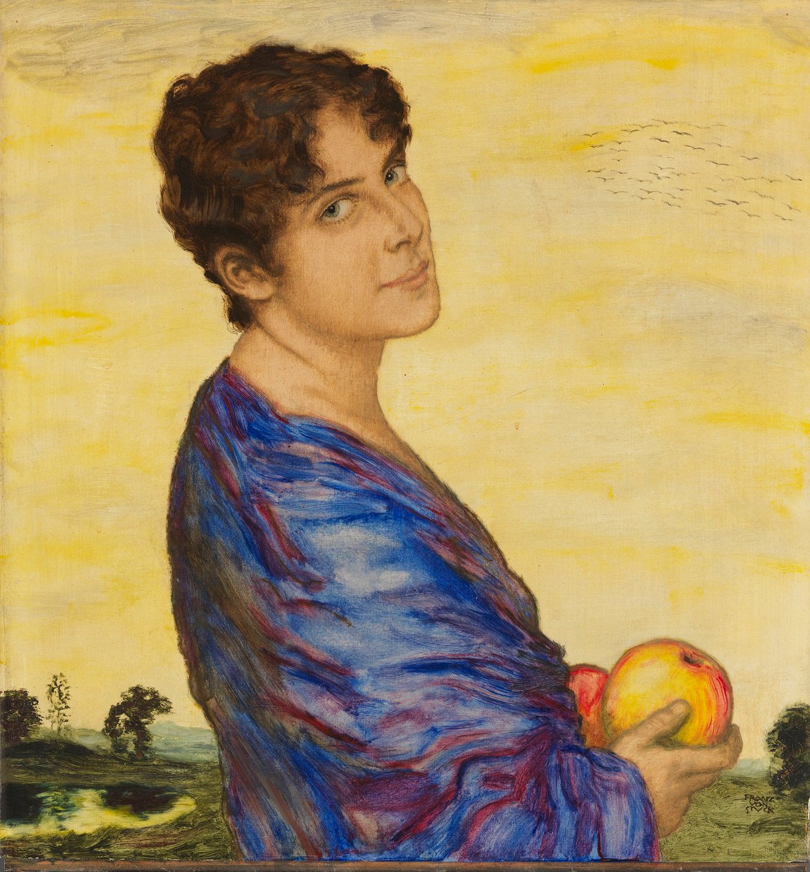 Porträtt av konstnärens fru, ca. 1914. av Franz Stuck Ritter von