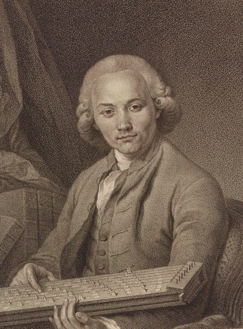 Porträtt av organisten och kompositören Georg Joseph Vogler 1749-1814, ca. 1795. av Franz Valentin Durmer
