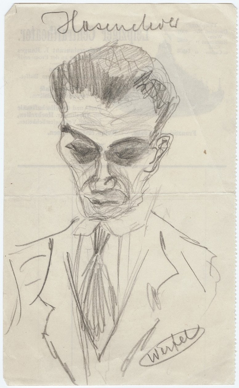 Porträtt av Walter Hasenclever 1890-1940, början av 1930-talet av Franz Werfel