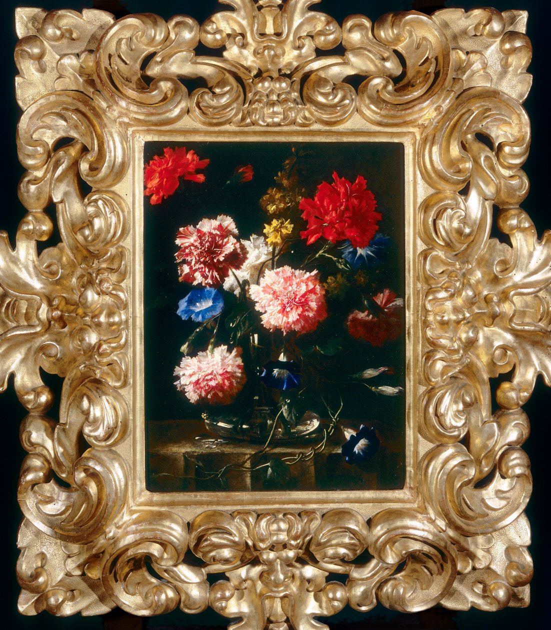 Stilleben med blommor i en glasvas av Franz Werner Tamm