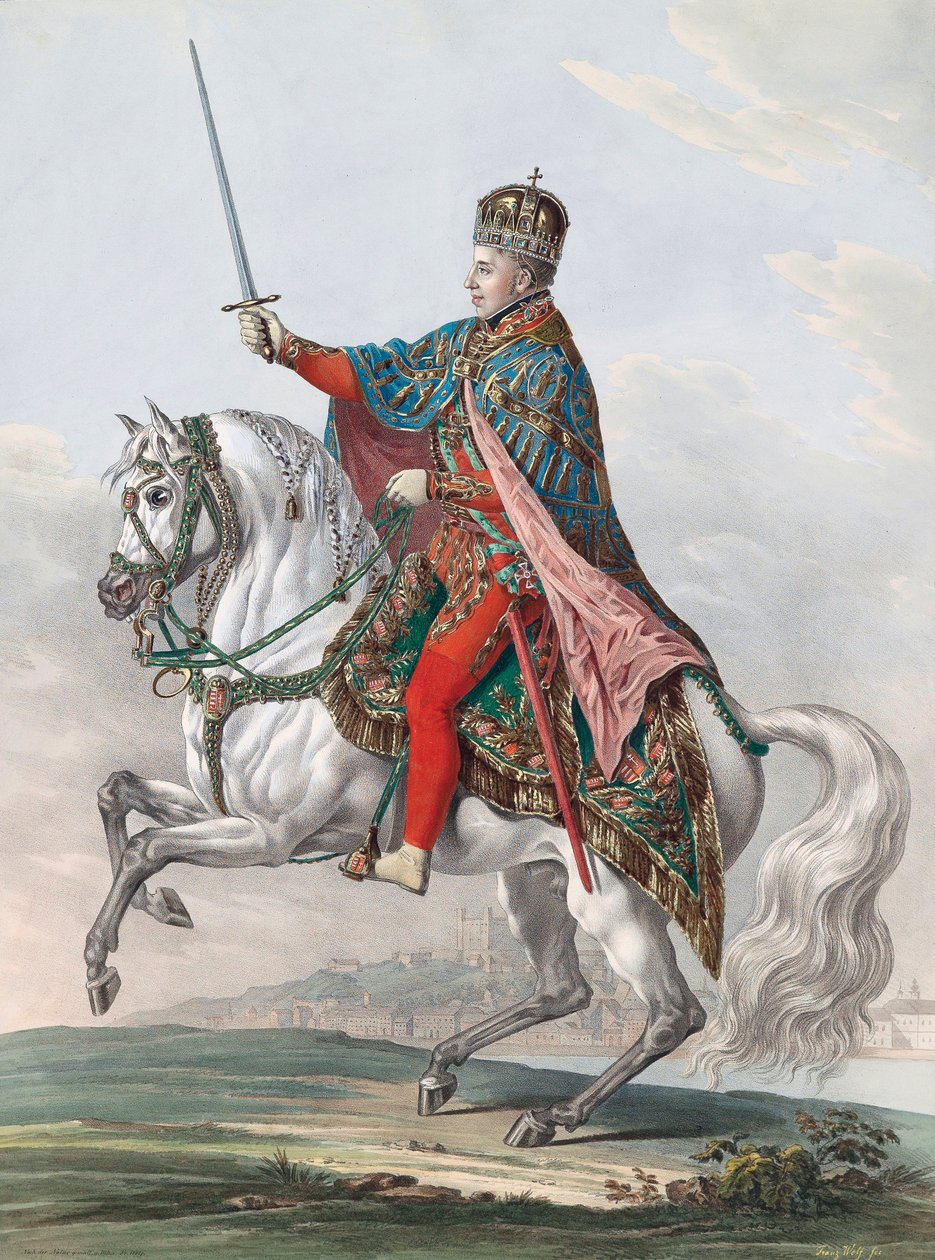 Kejsar Ferdinand I av Österrike till häst av Franz Wolf