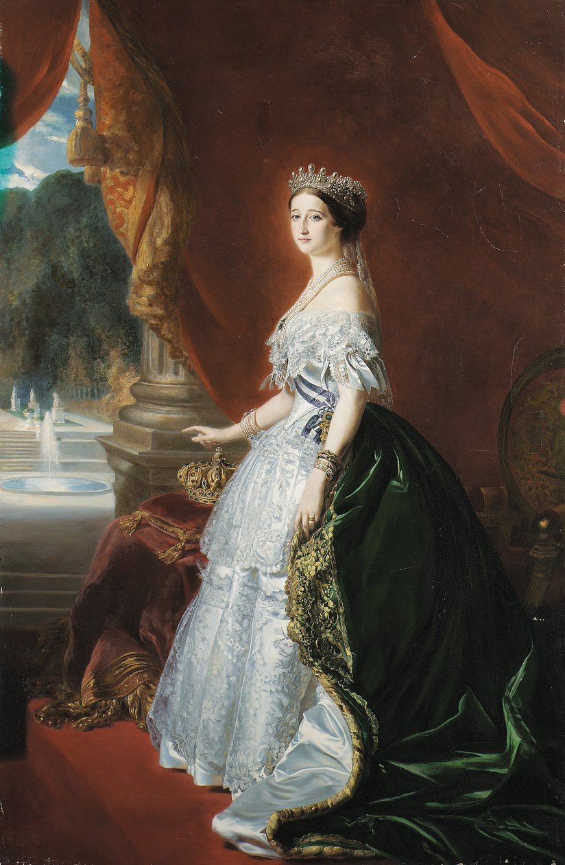 Hellängdsporträtt av kejsarinnan Eugénie (olja på duk) av Franz Xaver  Winterhalter (after)