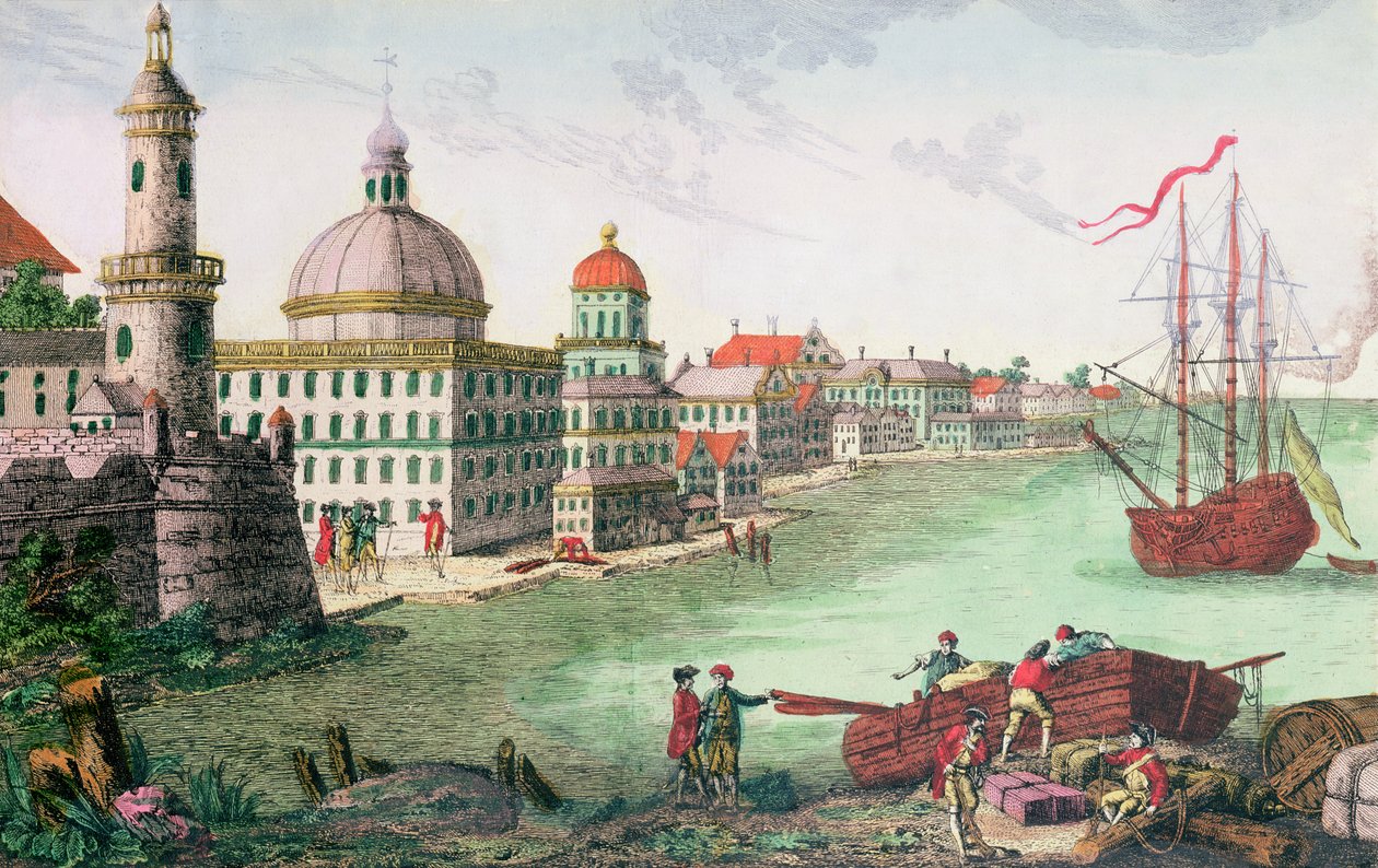 Udsigt over Quebec swed av Franz Xaver Habermann
