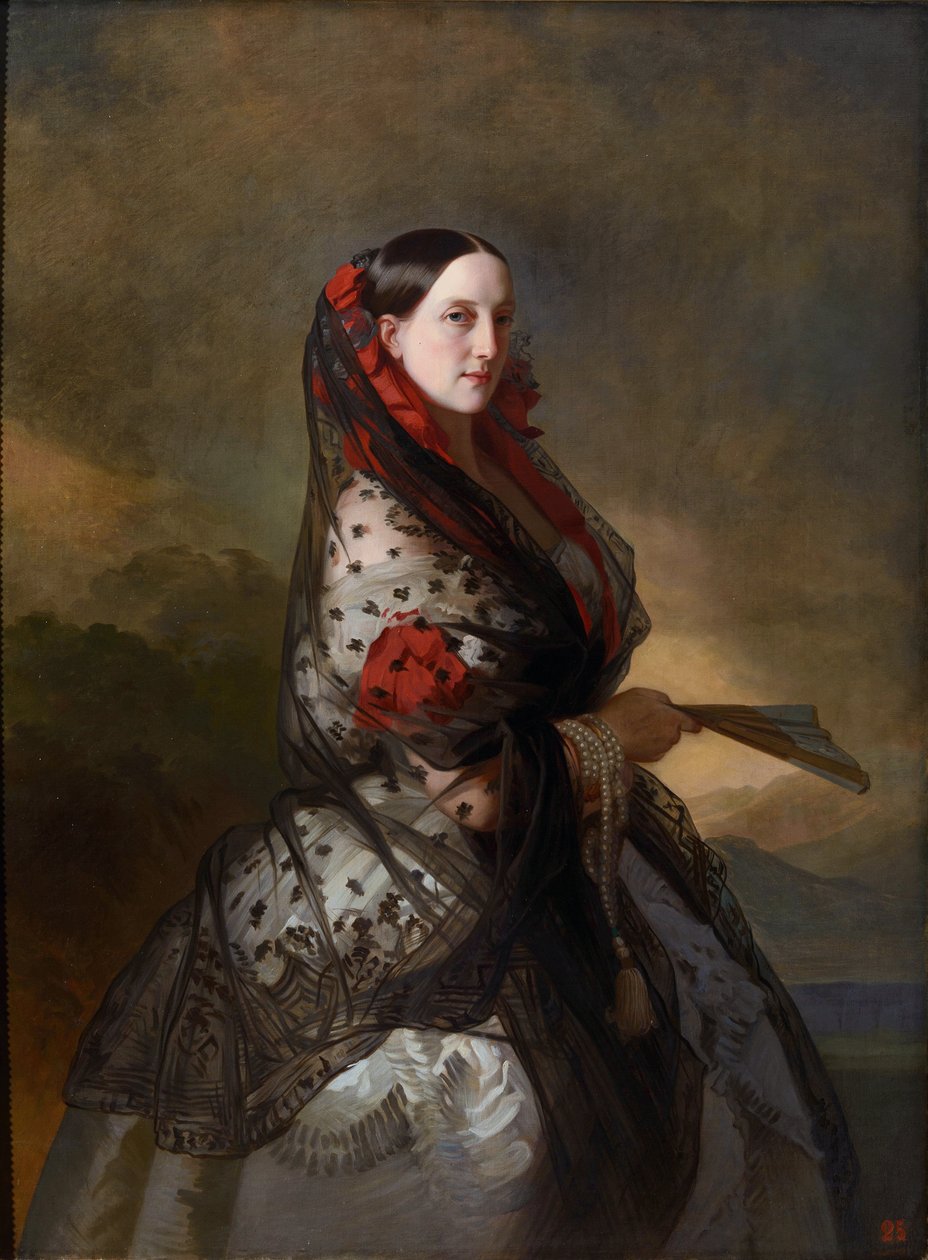 Marie Nikolaievna de Russie (1819-1876) - Storhertiginna Maria Nikolaevna av Ryssland (1819-1876), hertiginna av Leuchtenberg par Winterhalter, Franz Xavier (1805-1873). Olja på duk, ca 1856-1857, State A. Radishchev Art Museum, Saratov av Franz Xaver Winterhalter