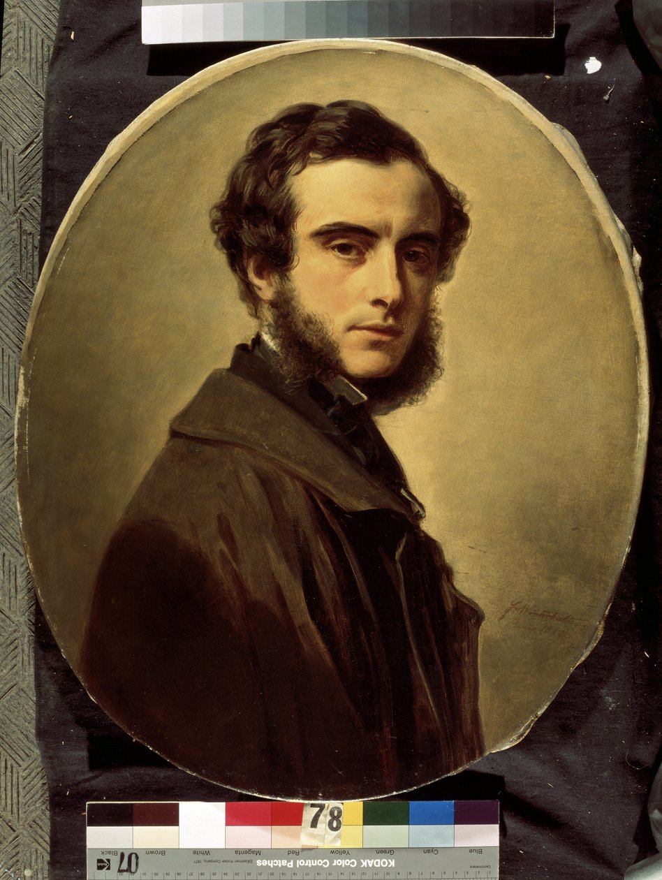 Porträtt av greve Pavel Petrovich Shuvalov (1830-1908) (Porträtt av greve Pavel P.Shuvalov). Målning av Franz Xavier Winterhalter (1805-1873). Olja på duk, 65 x 55 cm av Franz Xaver Winterhalter
