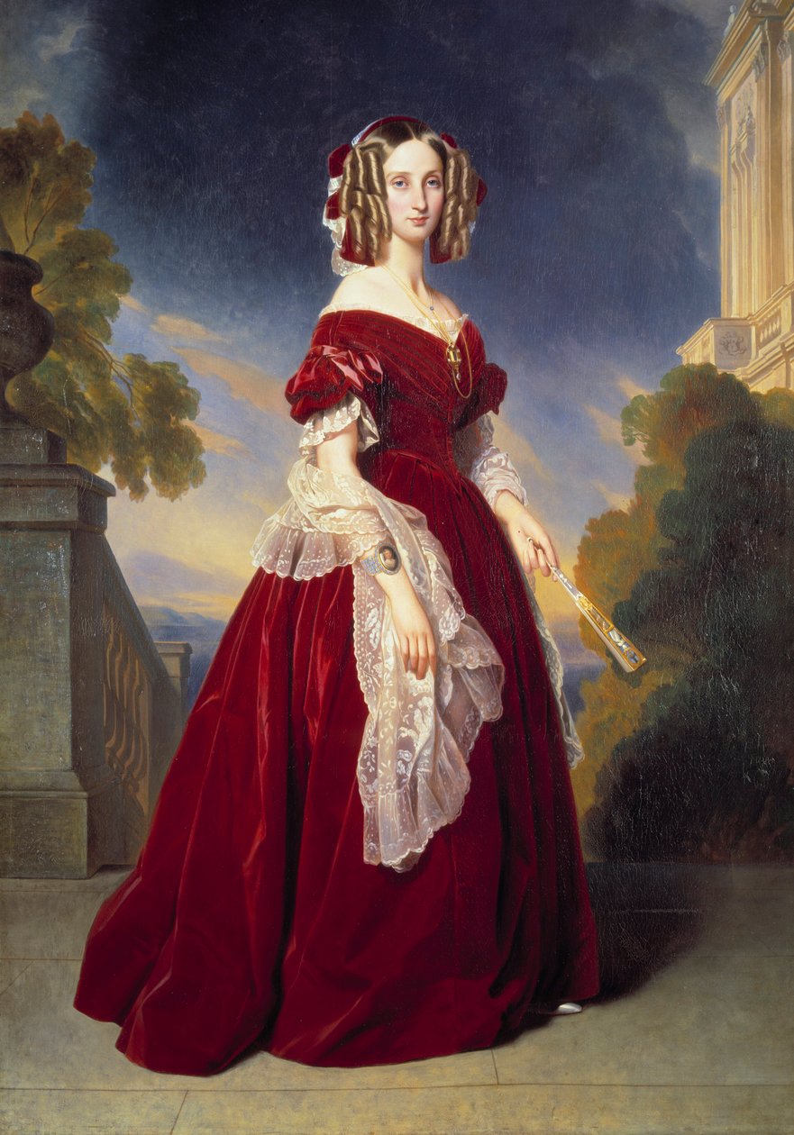 Porträtt en pied av Louise Marie Therese Charlotte Isabelle d