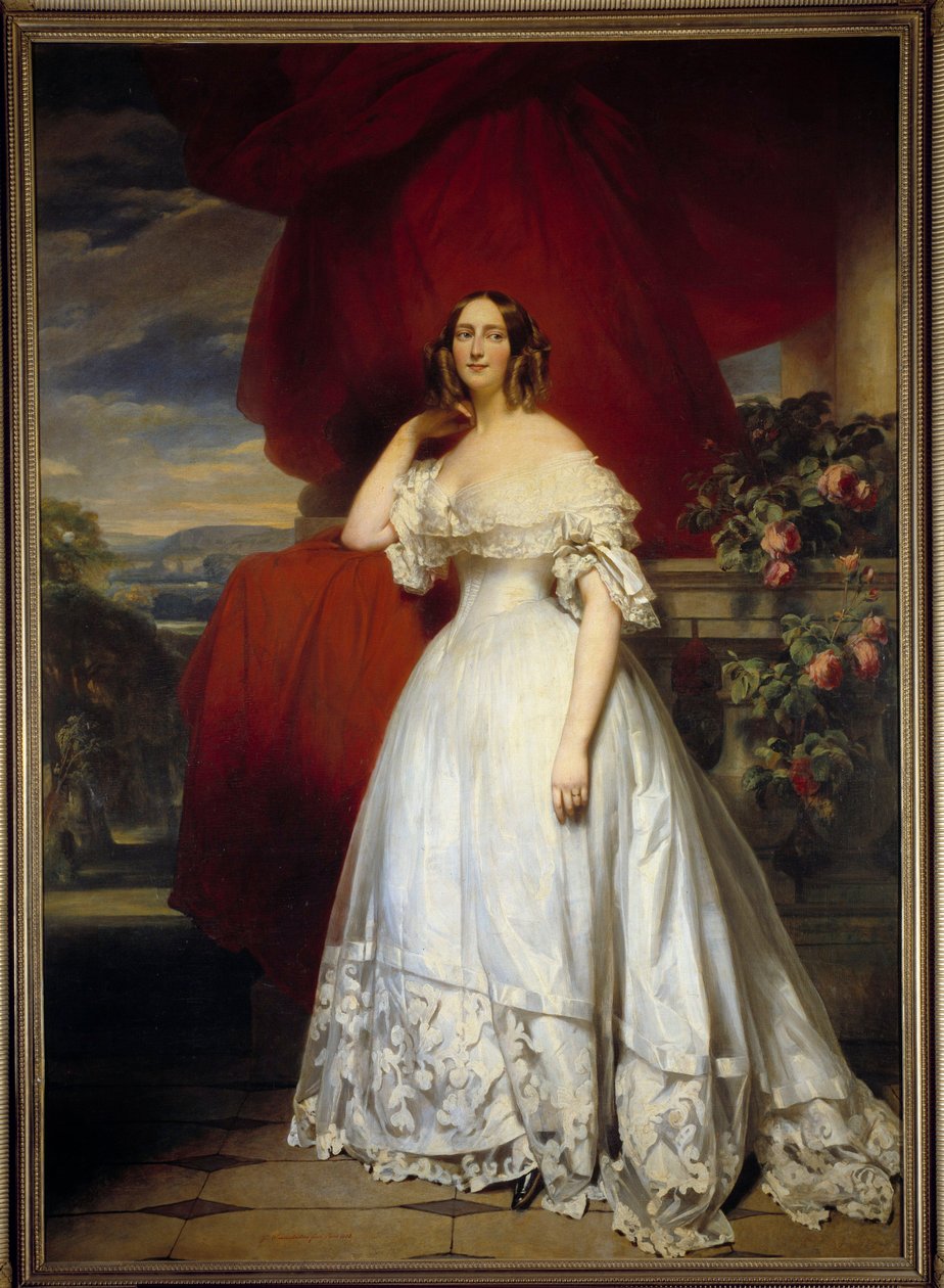 Porträtt till fots av Marechal Berthiers syster Målning av Franz Xaver Winterhalter (1806-1873) (Ec. All.) 1830 Boissy Saint Leger. Slottet i Grosbois av Franz Xaver Winterhalter