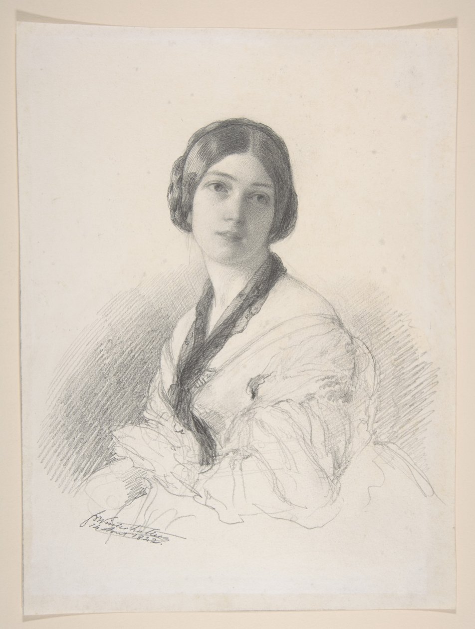 Porträtt av baronessan Gudin, född Margareth Louis Hay av Franz Xaver Winterhalter